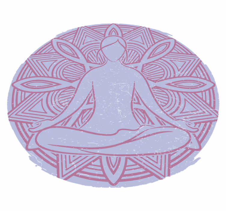 Tapis vinyle nature figure mandala méditative - TenStickers