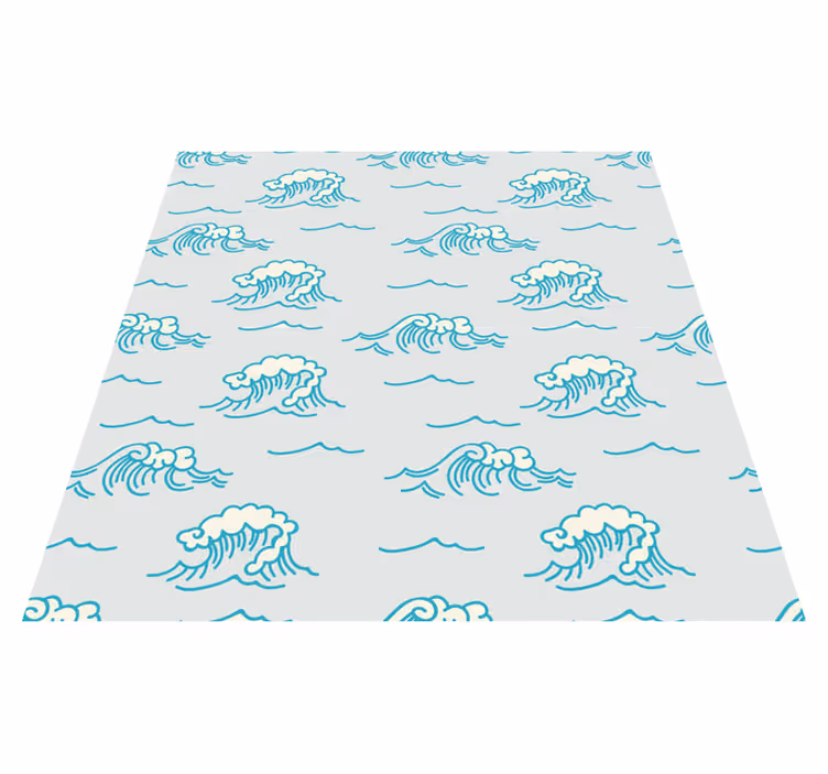 Tapis vinyle nature motif vagues - TenStickers