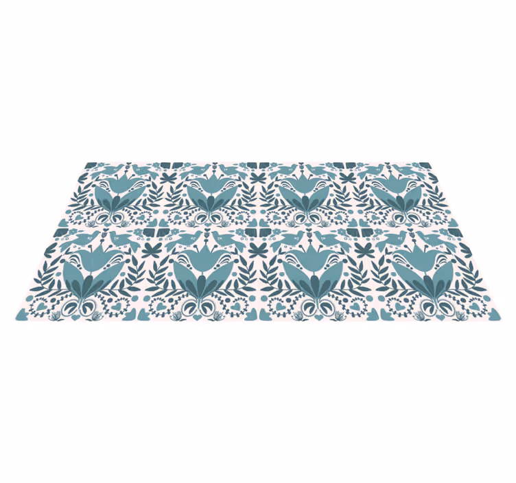 Tapis vinyle nature motif floral - TenStickers