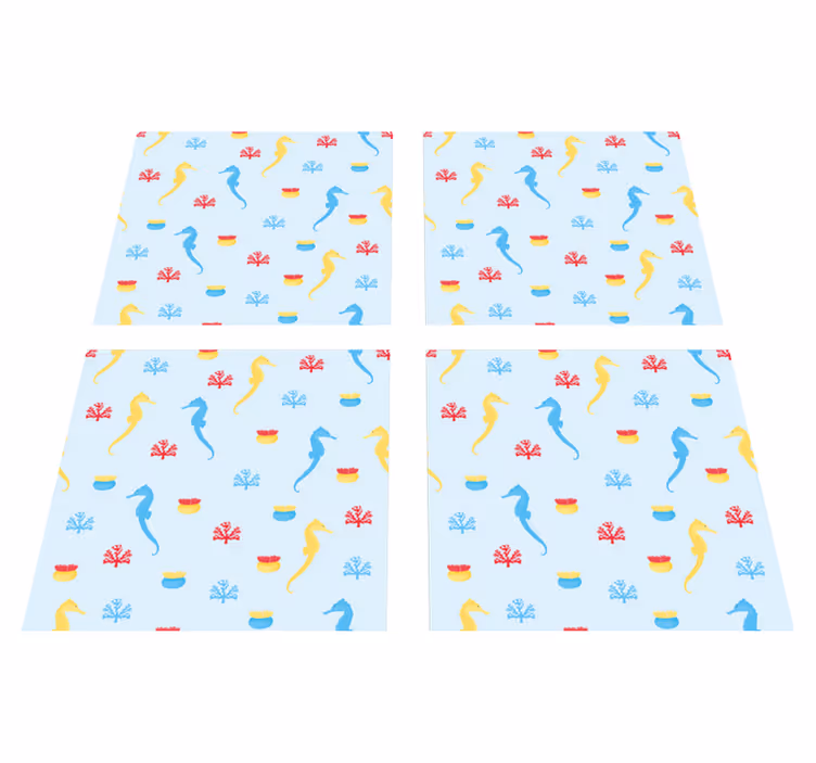 Tapis vinyle nature hippocampe éclaboussure naturelle - TenStickers