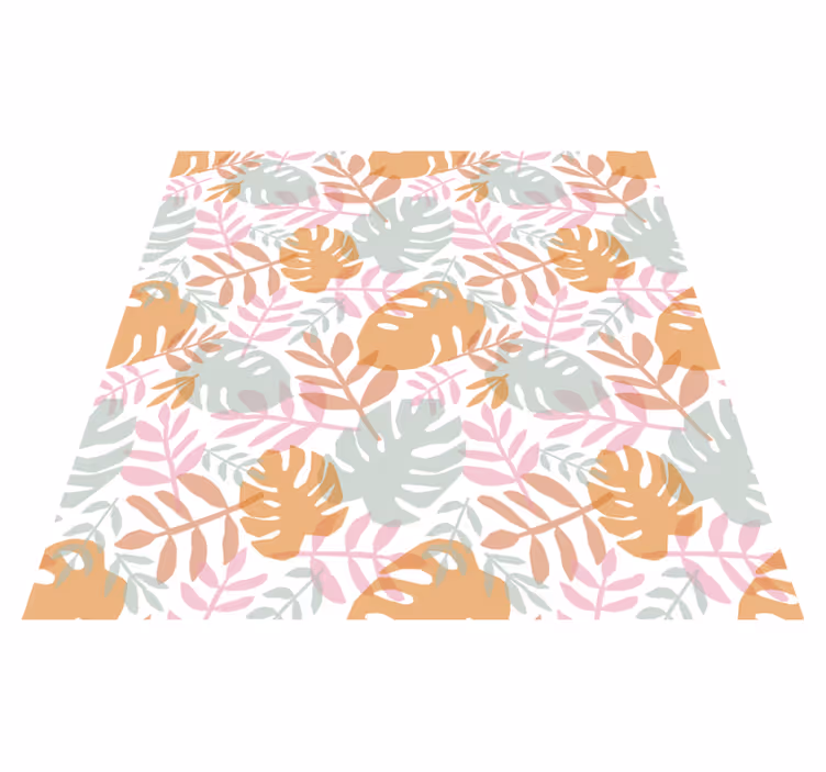 Tapis vinyle nature motif de feuilles verdoyantes - TenStickers