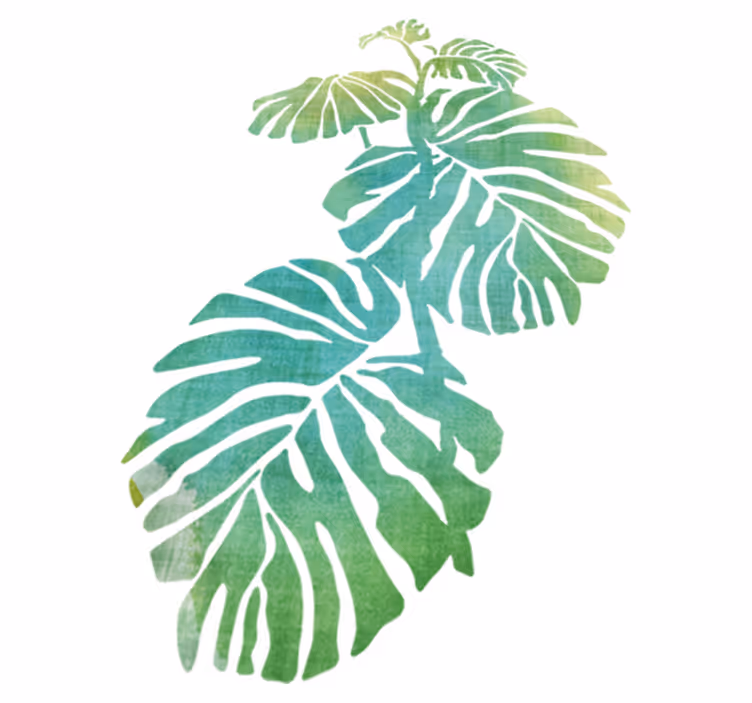 Tapis vinyle fleurs et plantes monstera deliciosa - TenStickers