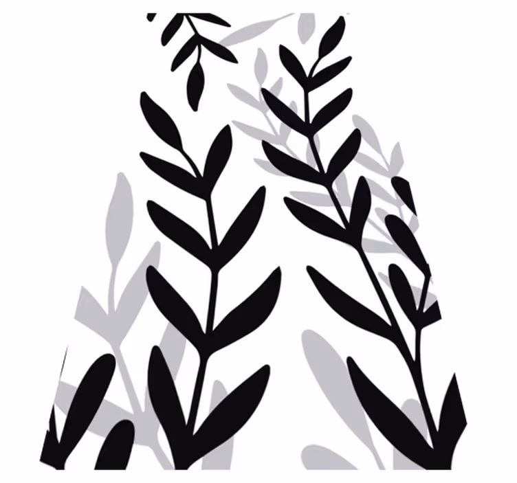 Tapis vinyle fleurs et plantes en vinyle translucide - TenStickers