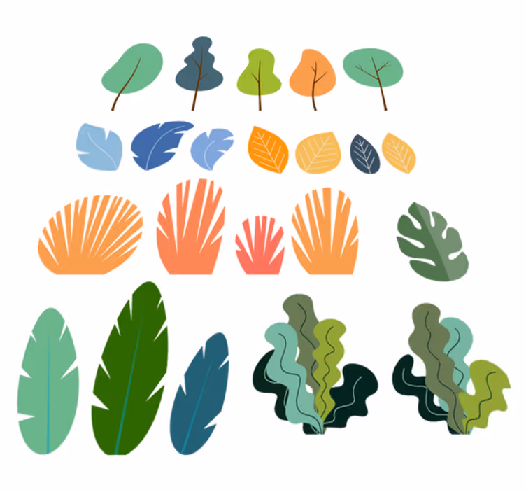 Tapis vinyle fleurs et plantes feuillage tropical - TenStickers