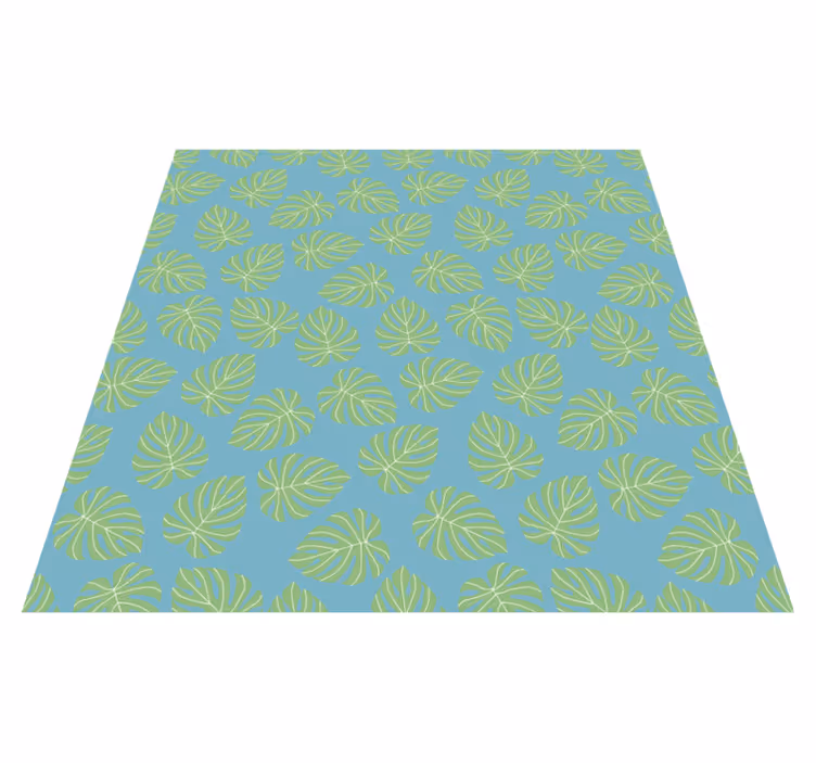 Tapis vinyle fleurs et plantes feuillage d'été - TenStickers