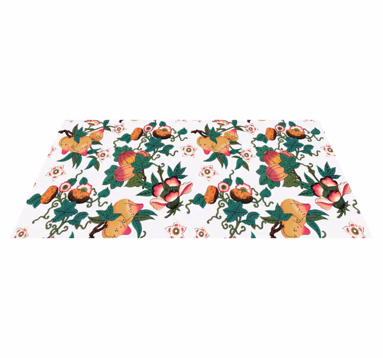 Tapis vinyle fleurs et plantes imprimé floral multicolore - TenStickers