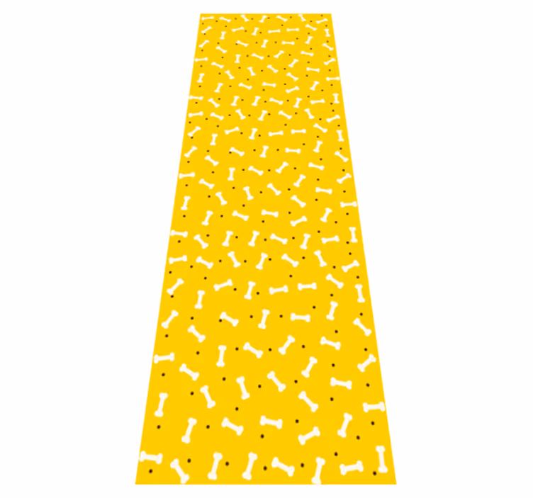 Tapis vinyle chambre motif os à chien jaune mignon - TenStickers