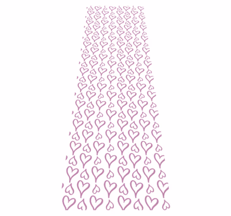 Tapis vinyle chambre icônes de cœurs roses illustrés - TenStickers