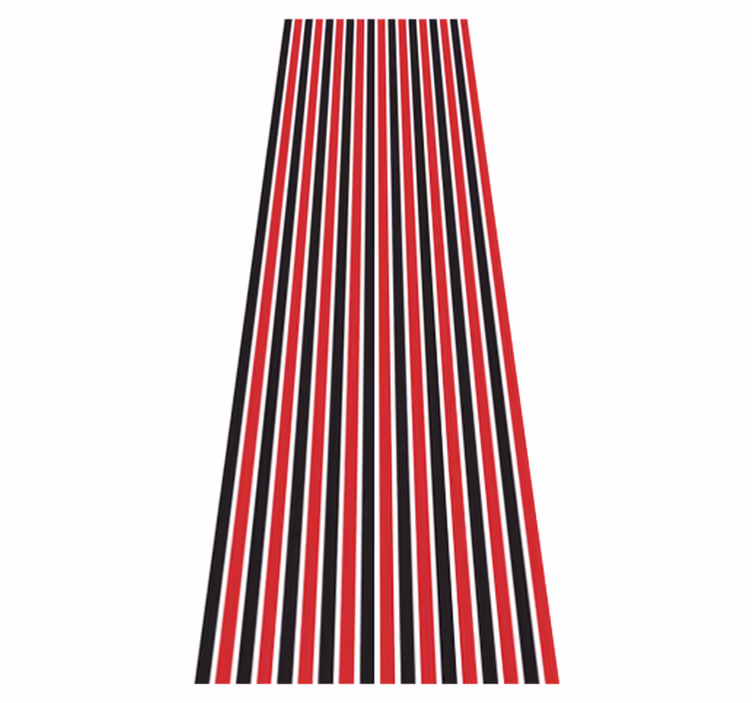 Tapis vinyle chambre motif vertical noir et rouge - TenStickers