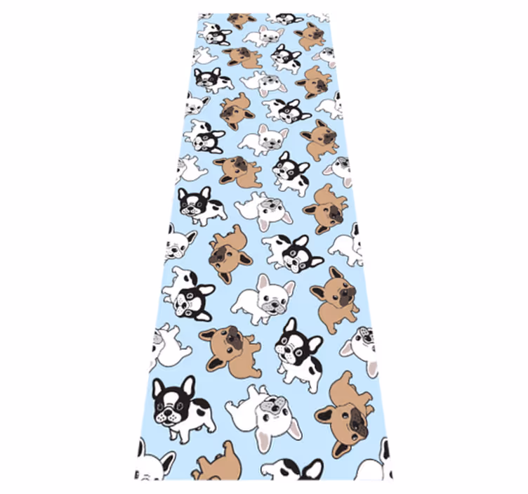Tapis vinyle chambre motif bulldog français - TenStickers