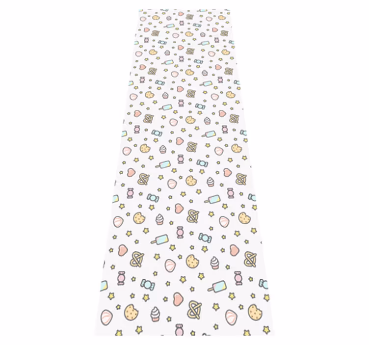 Tapis vinyle chambre collations mignonnes avec visage - TenStickers