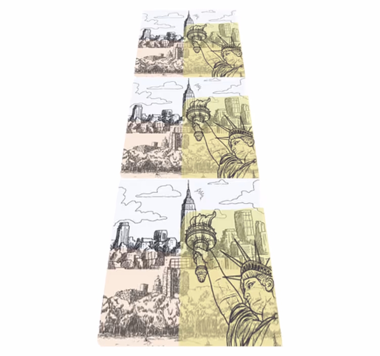 Tapis vinyle chambre collage vintage oldschool nyc - TenStickers