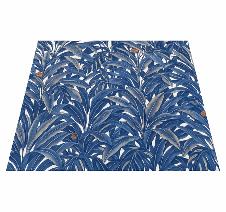 Tapis vinyle chambre jungle indigo luxuriante - TenStickers