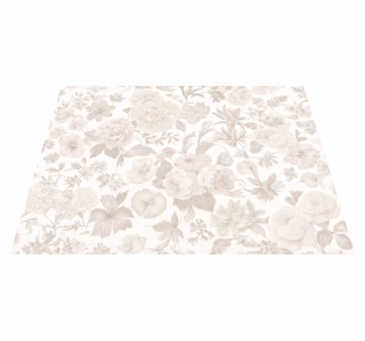 Tapis vinyle chambre floral vintage - TenStickers