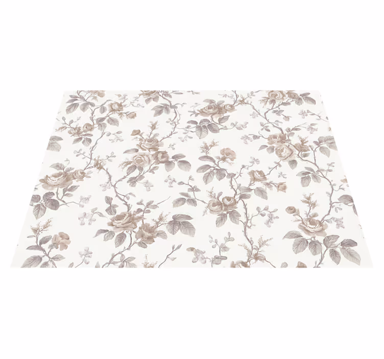 Tapis vinyle chambre fleurs vintage françaises - TenStickers