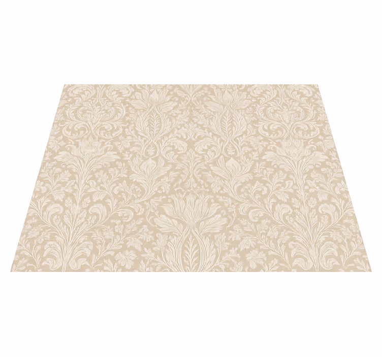 Tapis vinyle chambre floral beige classique - TenStickers