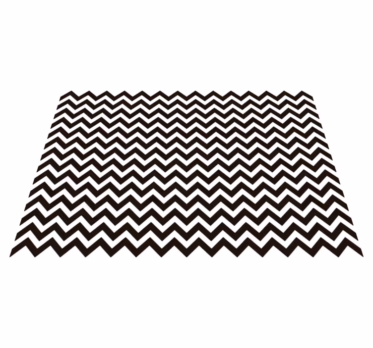 Tapis vinyle géométrique zigzag rayé - TenStickers