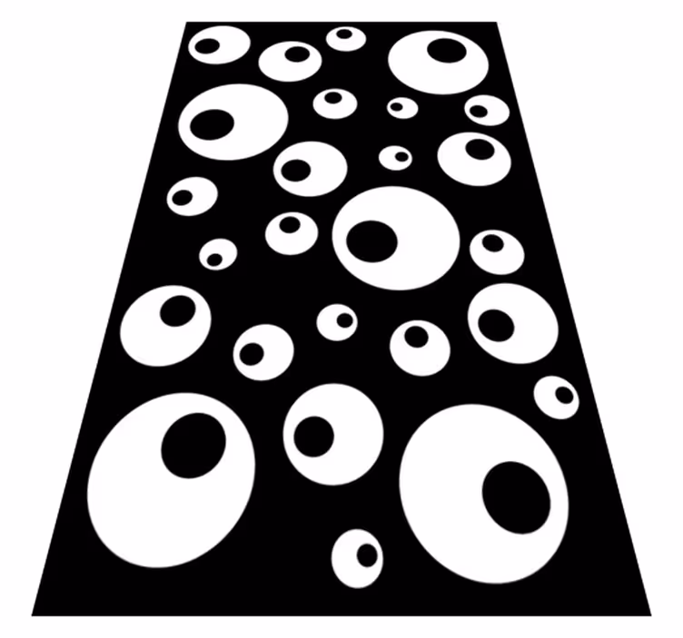 Tapis vinyle géométrique perles d'eau - TenStickers