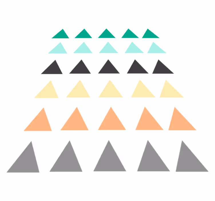 Tapis vinyle géométrique pack de 30 petits triangles - TenStickers