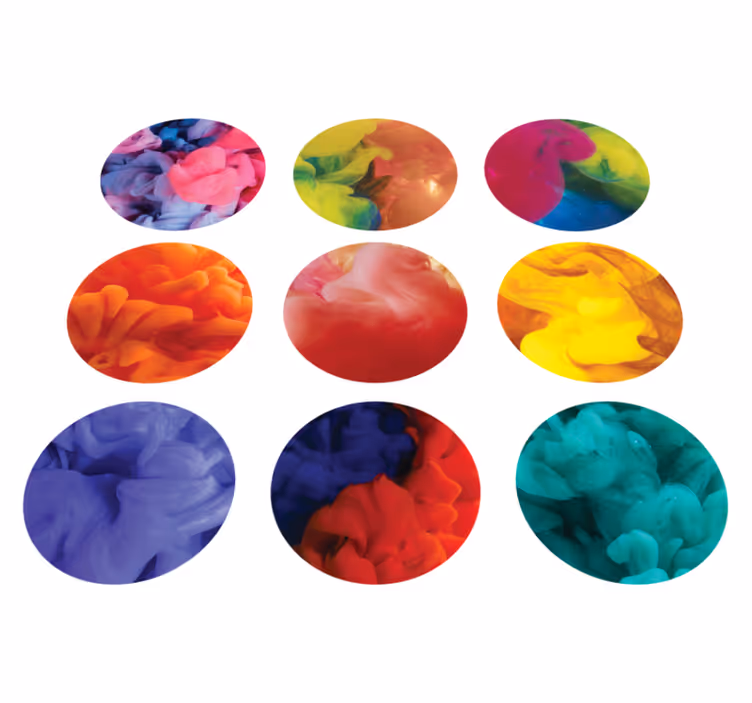 Tapis vinyle géométrique ensemble d'autocollants colorés - TenStickers