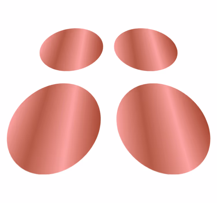 Tapis vinyle géométrique à pois rose gold - TenStickers
