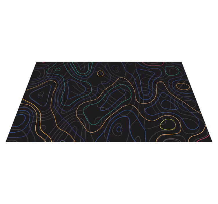 Tapis vinyle géométrique formes multicolores - TenStickers