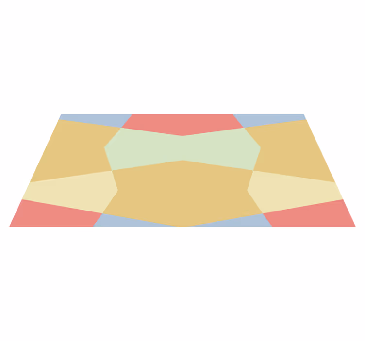 Tapis vinyle géométrique blocs de couleurs pastel - TenStickers
