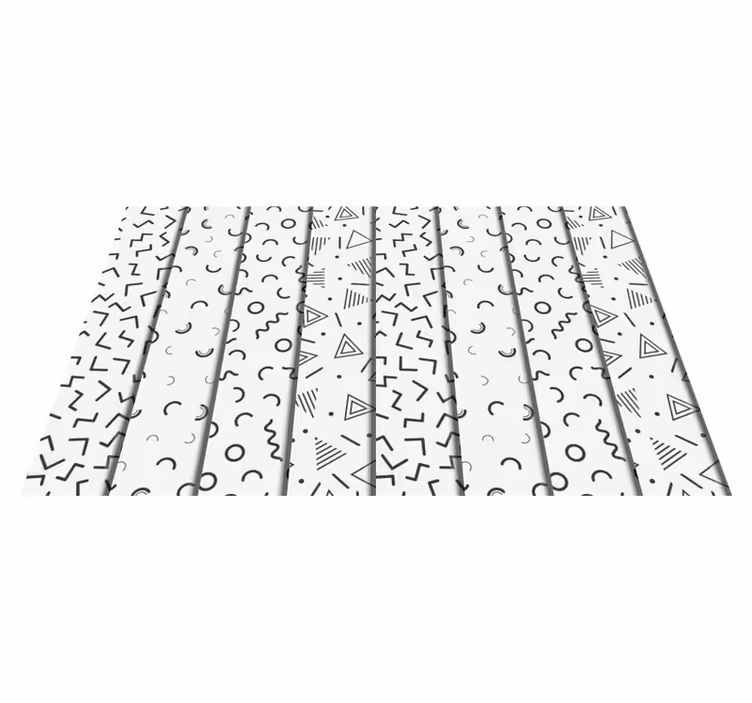 Tapis vinyle géométrique formes géométriques rétro - TenStickers