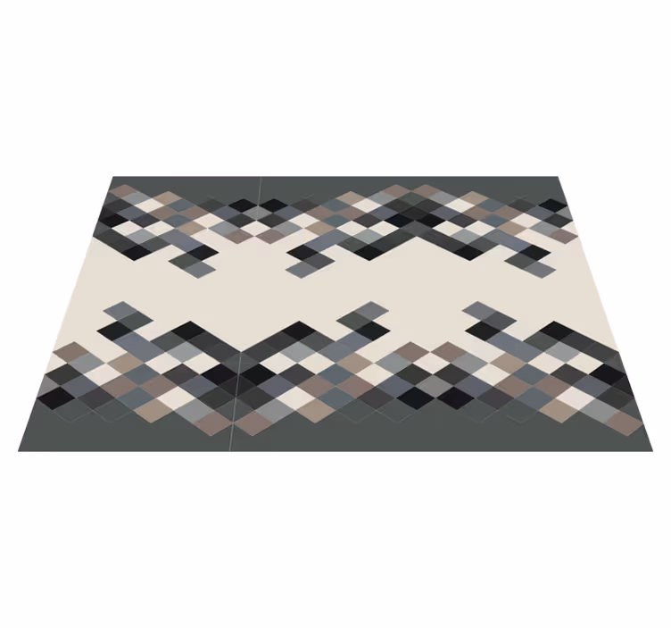 Tapis vinyle géométrique nuances de couleurs - TenStickers