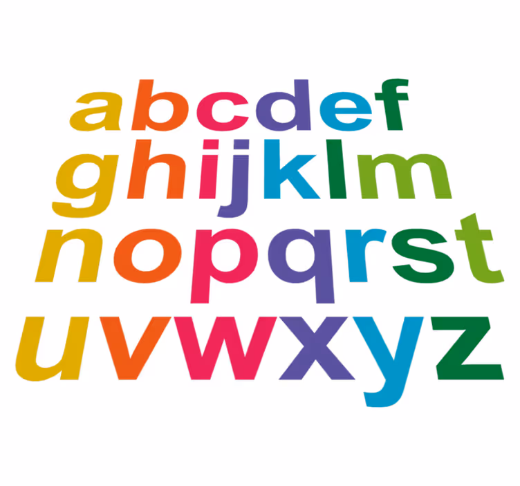 Tapis vinyle pour enfants alphabet couleurs minimalistes - TenStickers