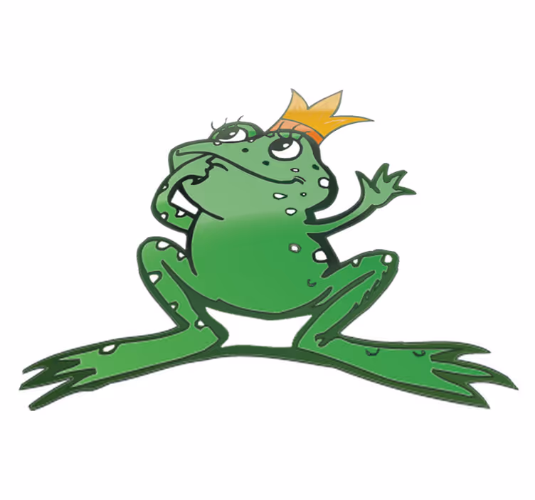 Tapis vinyle pour enfants grenouille roi - TenStickers