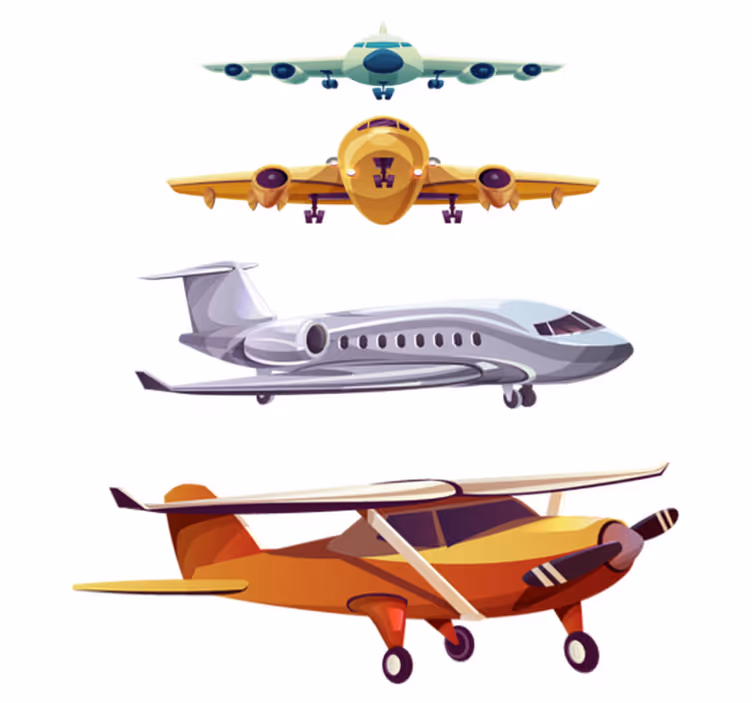 Tapis vinyle pour enfants pack d'avions avant - TenStickers