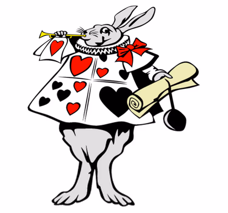 Tapis vinyle pour enfants lapin du pays des merveilles - TenStickers