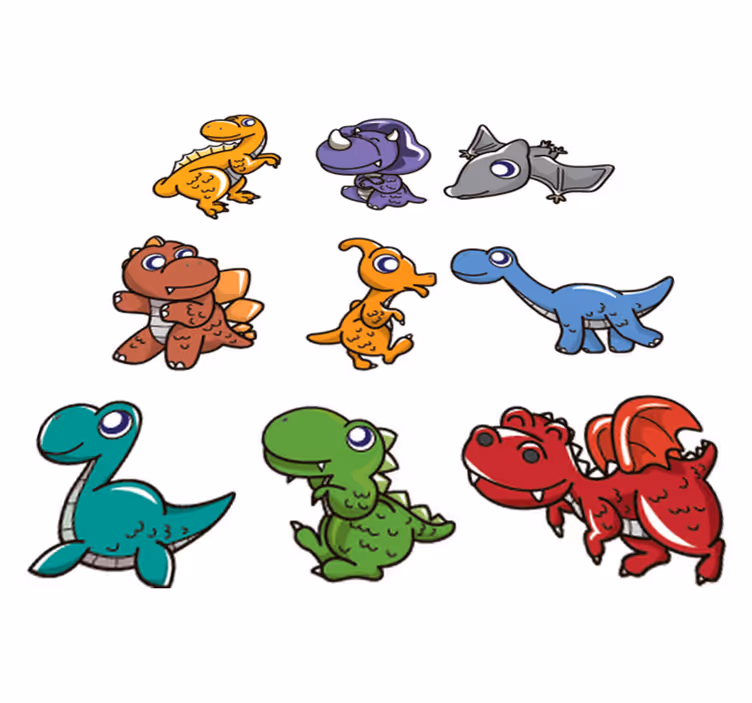 Tapis vinyle pour enfants stickers dinosaures bébés - TenStickers