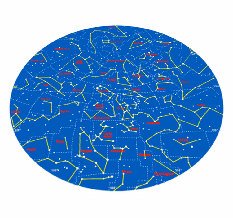 Tapis vinyle pour enfants constellations hémisphère sud - TenStickers