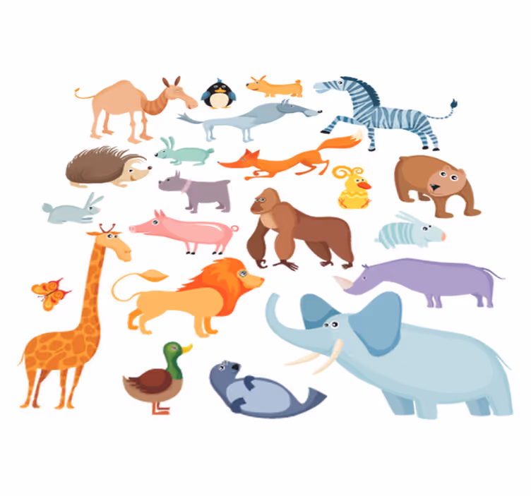 Tapis vinyle pour enfants animaux sauvages - TenStickers