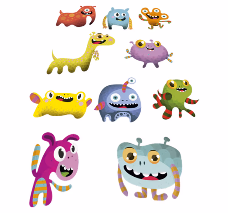 Tapis vinyle pour enfants collection monstres espace - TenStickers