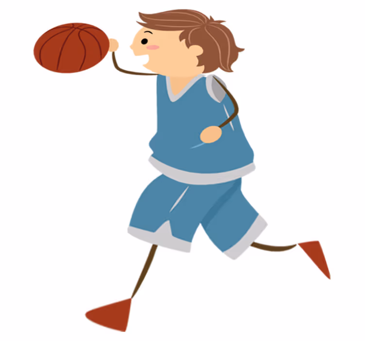 Tapis vinyle pour enfants motif basketball - TenStickers