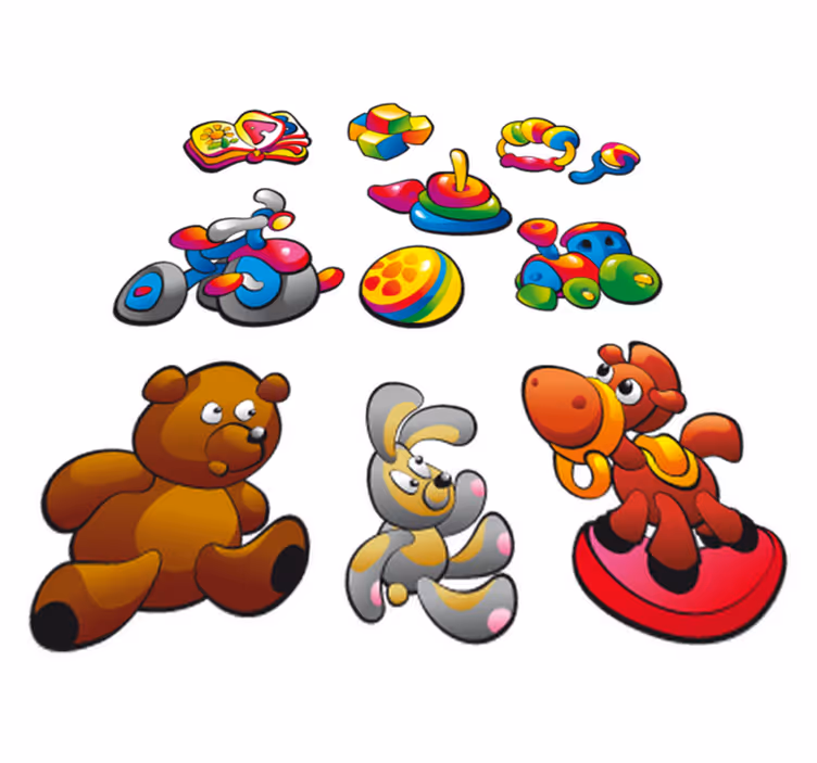 Tapis vinyle pour enfants stickers collection de jouets - TenStickers