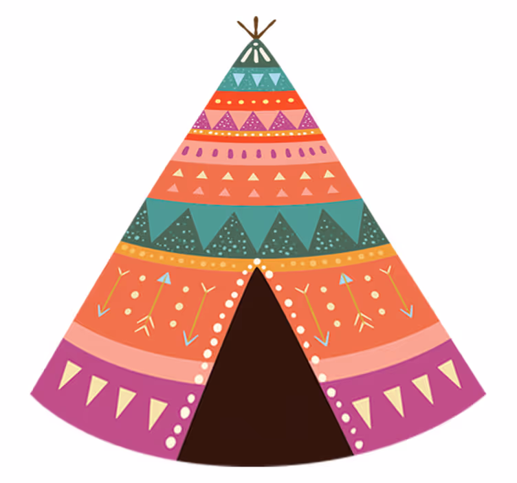 Tapis vinyle pour enfants tête de lit indienne - TenStickers
