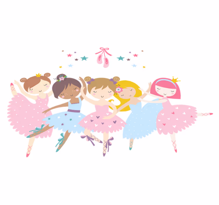 Tapis vinyle pour enfants illustration colorée de ballet - TenStickers