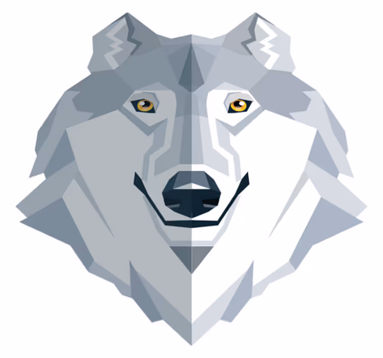 Tapis vinyle chambre design abstrait loup - TenStickers