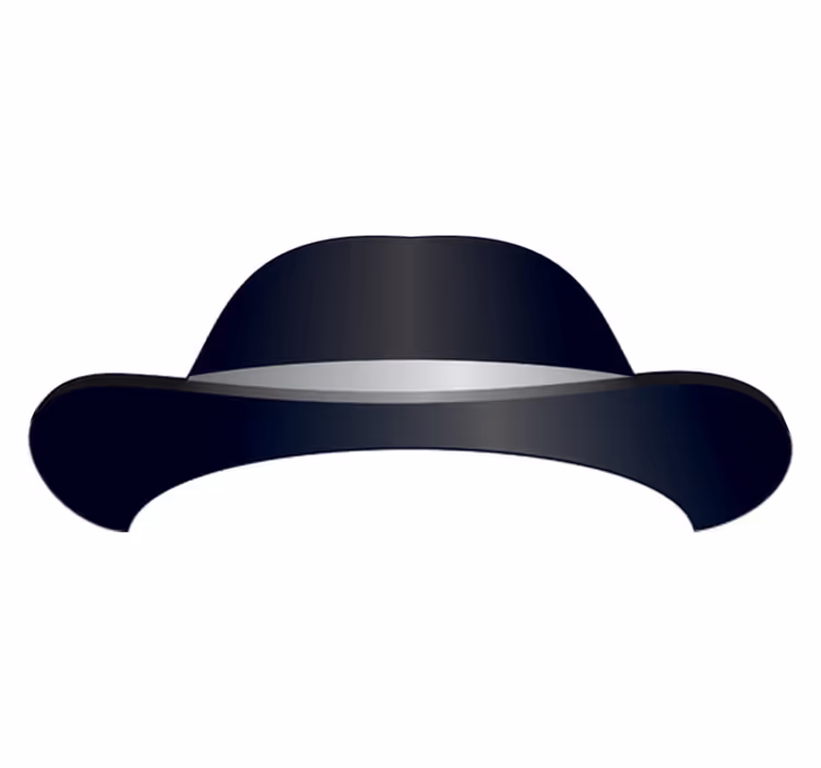 Tapis vinyle chambre chapeau melon autocollant - TenStickers