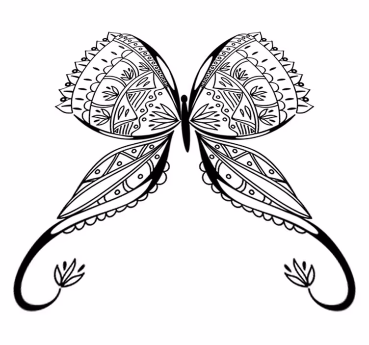 Tapis vinyle chambre papillon gracieux - TenStickers