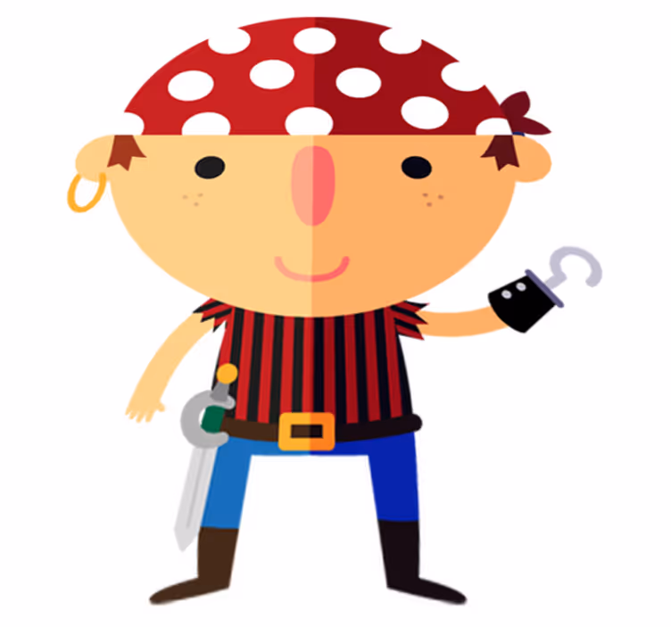 Tapis vinyle pour enfants illustration pirate - TenStickers