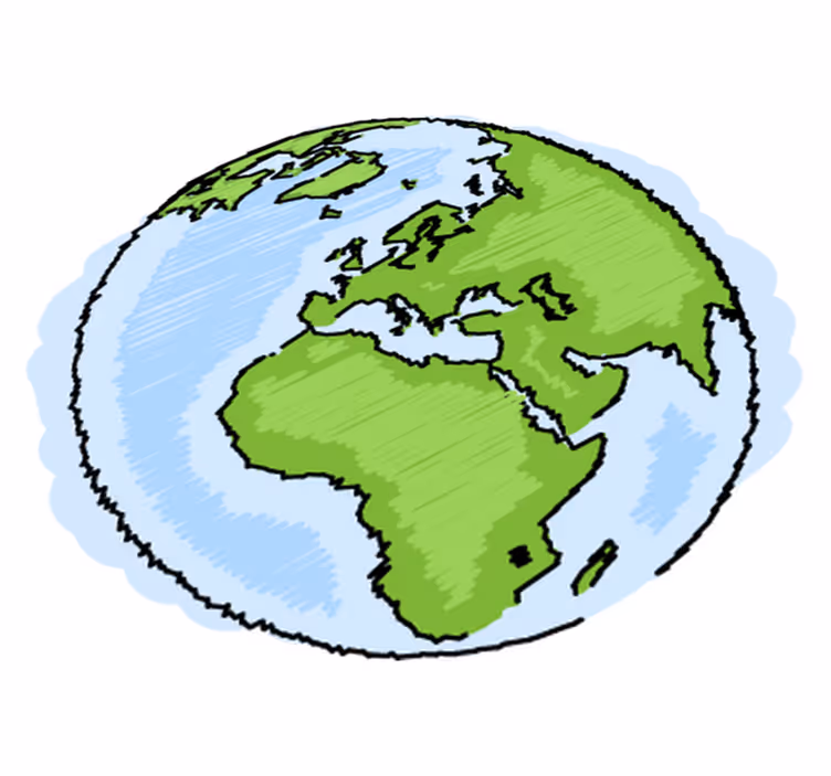 Tapis vinyle carte du monde illustration terre - TenStickers