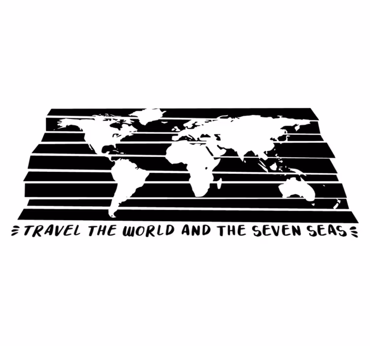 Tapis vinyle carte du monde pour voyager partout - TenStickers