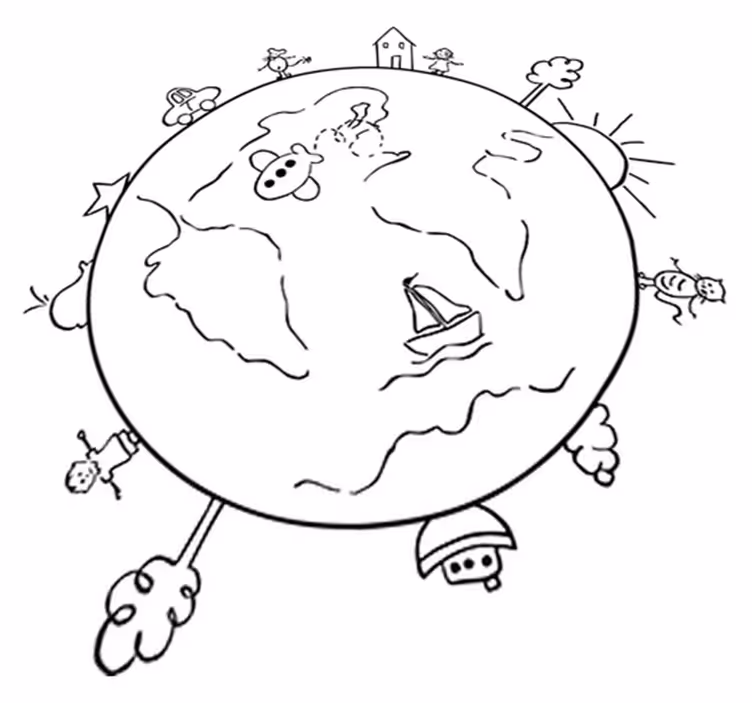 Tapis vinyle pour enfants globe terrestre voyages - TenStickers