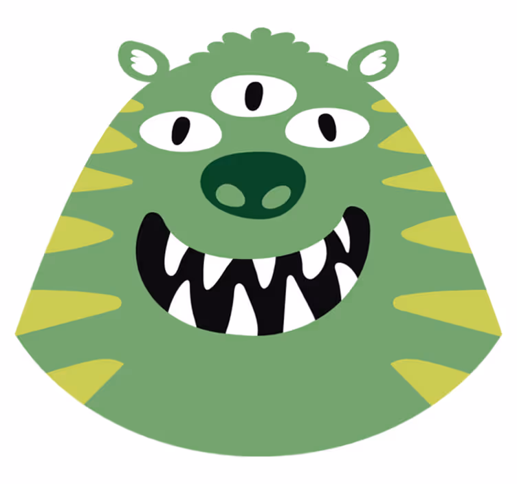 Tapis vinyle pour enfants monstre heureux - TenStickers