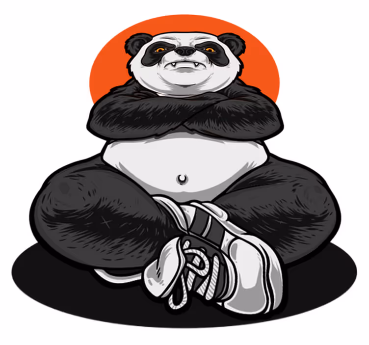 Tapis vinyle pour enfants panda voyou - TenStickers